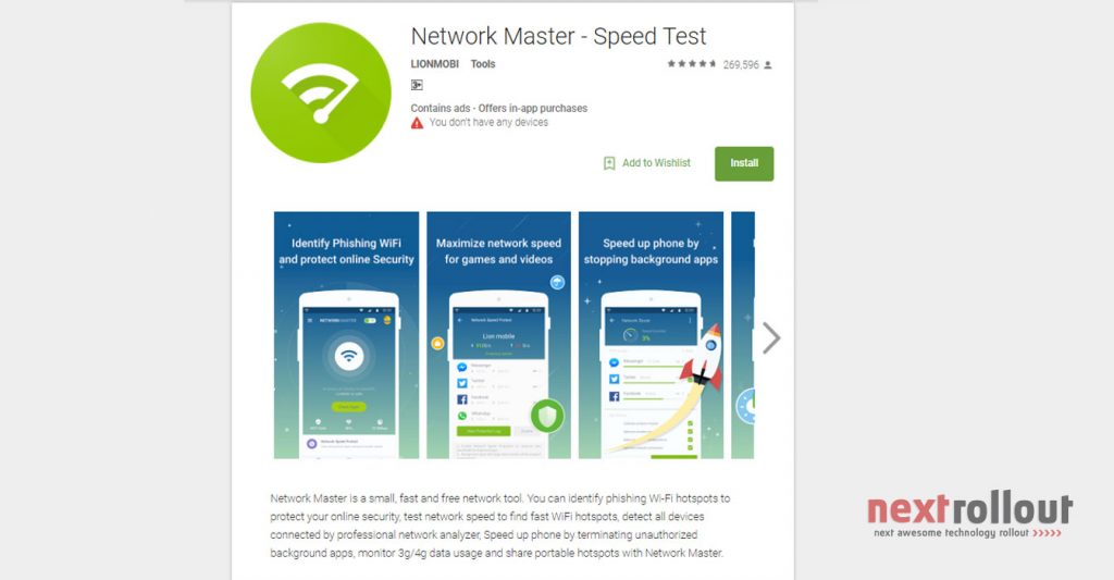 Network Master Speed Test App for Network Signal booster for  Android